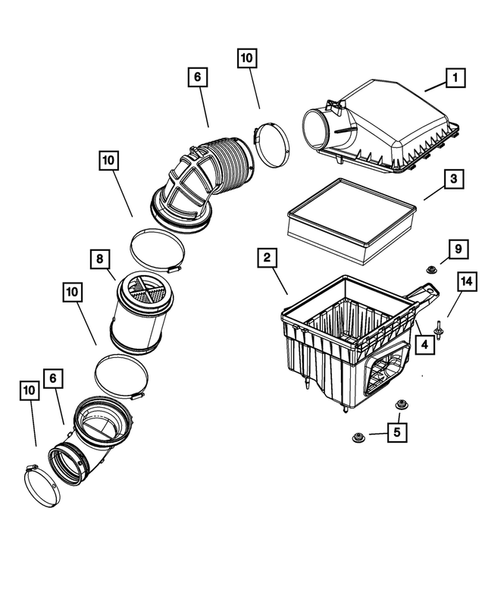 Air Cleaner for 2009 Dodge Ram 3500 #0