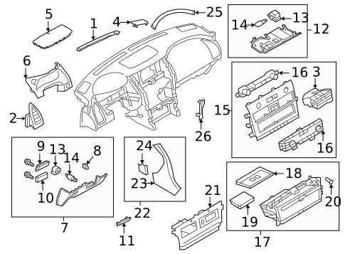 Instrument Panel Components for 2021 Nissan Armada #0