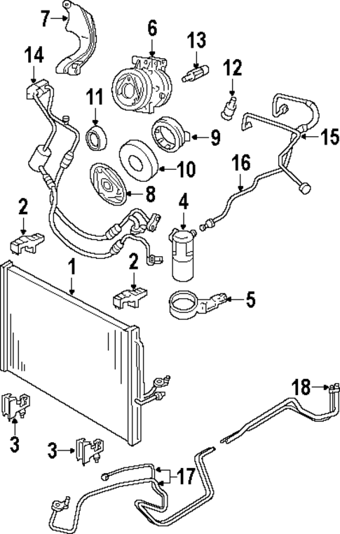 Condenser, Compressor & Lines for 1998 Oldsmobile Silhouette #0