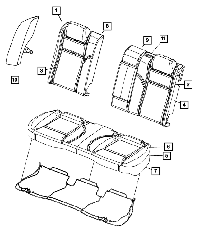 5174613AA - Interior Trim: Seat Back Foam for Mopar Image