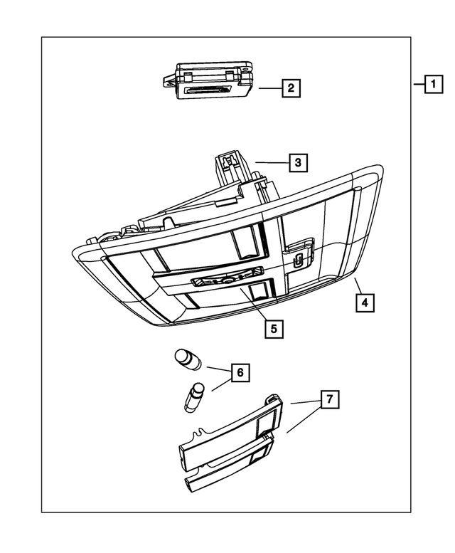 1CT58DW1AB - Interior Trim: Overhead Console for Mopar Image