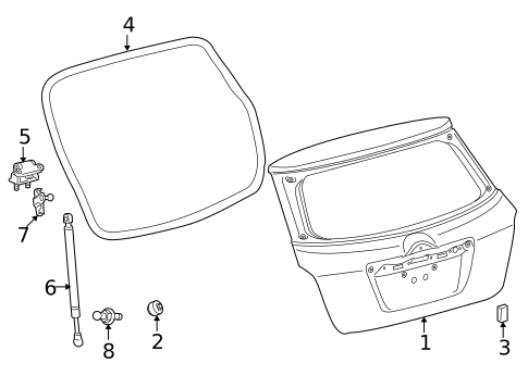 Gate & Hardware for 2011 Toyota Matrix #0