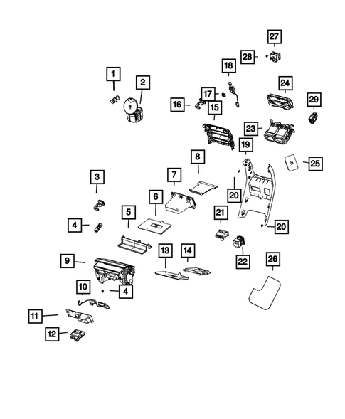 Consoles for 2022 Jeep Grand Cherokee L #3