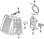 6817774 - Electrical: Park/Turn Lamp for Volvo: 850 Image