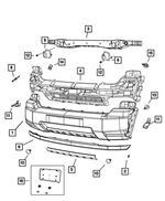 68033628AC - Frame, Bumper and Fascia: Front Fascia for Jeep: Liberty Image