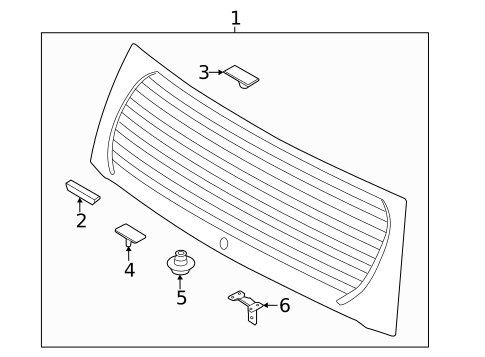 Glass - Lift Gate for 2016 Kia Soul EV #0