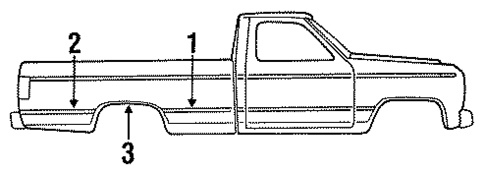 Exterior Trim - Pick UP Box for 1997 Ford F-250 HD #0