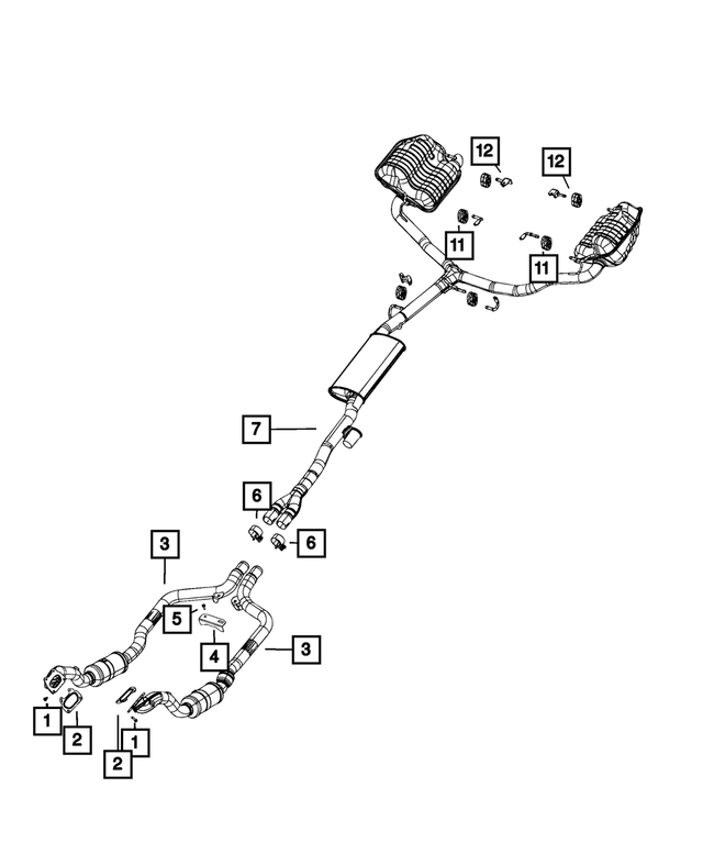 « 68038390AE – Exhaust : Avant Tuyau Et Convertisseur, Côté Droit pour Mopar Image »
