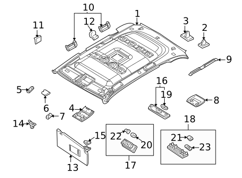 Interior Trim - Roof for 2006 BMW X5 #0