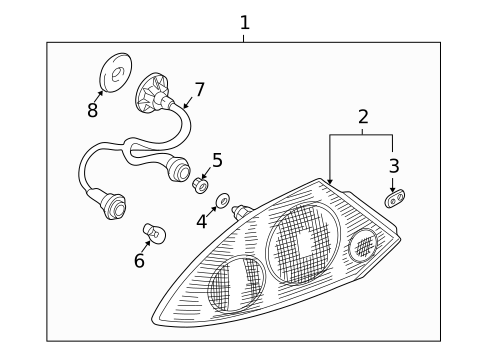 Bulbs - Chassis for 2001 Mitsubishi Eclipse #4