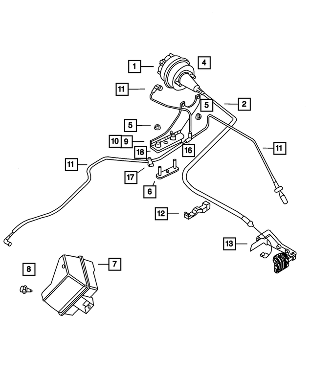 4891147AC - Fuel: Speed Control Vacuum Harness for Mopar Image