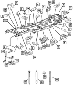 52121079AA - Frames and Bumpers: Exhaust Pipe Support Rod, Extension for Mopar Image