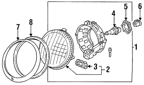 Headlamp Components for 1994 Porsche 911 #0