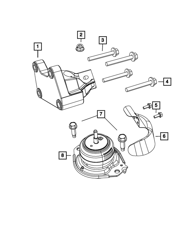 6102019 - 3.6L Gas; Engine: Hex Head Bolt And Washer, Mounting for Mopar Image image