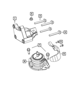 6102019 - 3.6L Gas; Engine: Hex Head Bolt And Washer, Mounting for Mopar Image