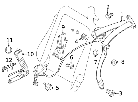 Seat Belt for 2013 BMW M3 #1