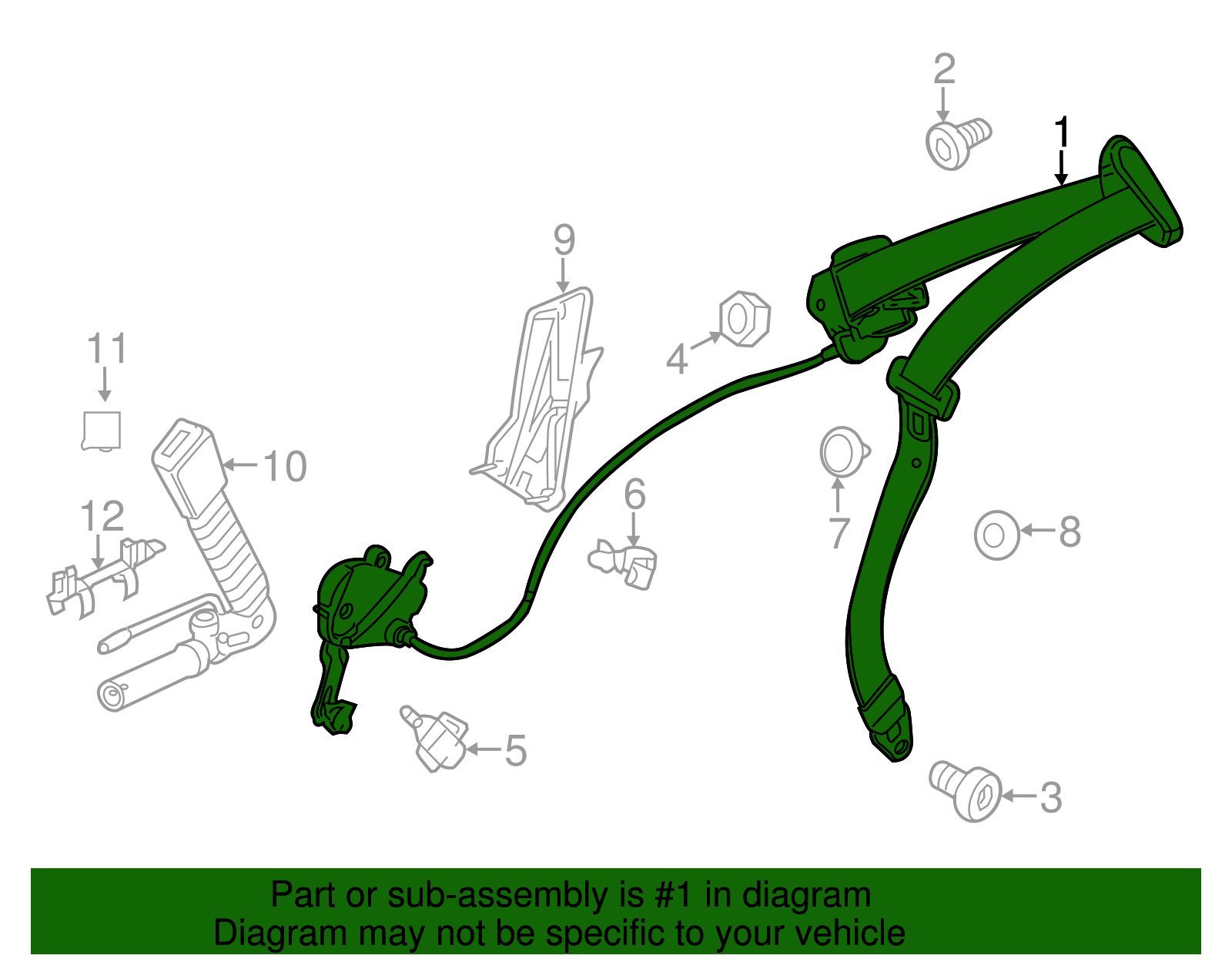 Lap & Shoulder Belt - BMW (72119190236)