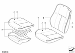 52108028989 - Individual Equipment: Seat Cover Leather Left for BMW: 645Ci, 650i Image image