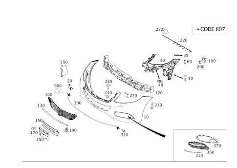 Front Bumper for 2017 Mercedes-Benz Maybach S550 #0