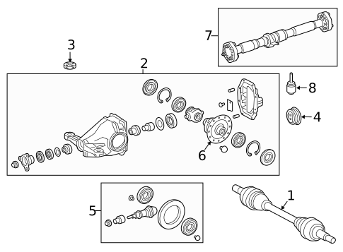 Axle & Differential for 2018 Lexus LC500 #0