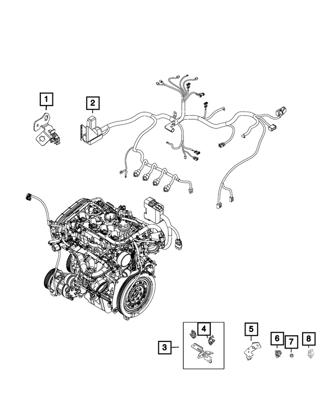 68201229AA - Electrical: Cable Retainer for Mopar Image