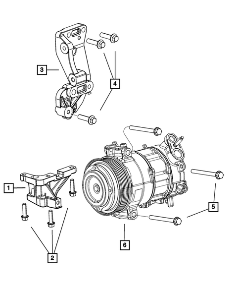 Air Conditioner Compressor and Mounting for 2016 Dodge Dart #1