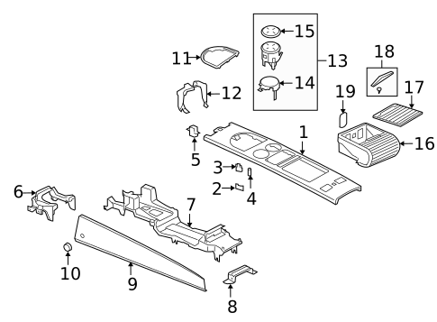 Rear Console for 2006 Volkswagen Phaeton #0