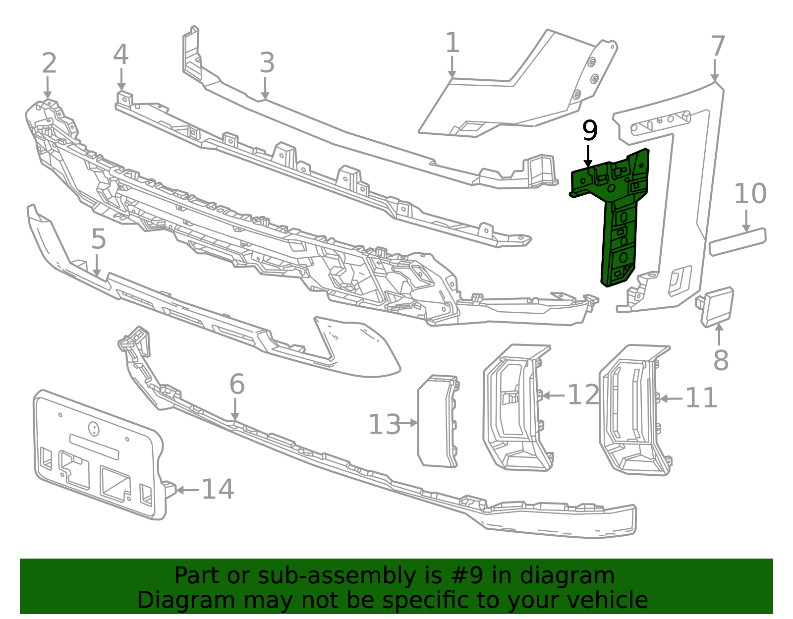 2024-2026 GMC Side Bracket 85135285 GM | GMPartsDirect.com