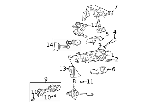 Steering Column Assembly for 2007 Dodge Dakota #0