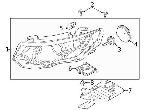 Headlamp Components for 2018 Land Rover Discovery Sport #0