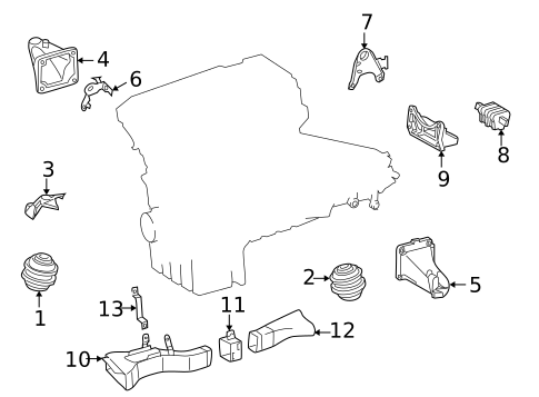 Engine & Trans Mounting for 2000 Mercedes-Benz C230 #0