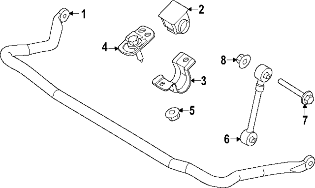 LC3Z5484A - Suspension: Stabilizer Bar Bushing for Ford: F-250 Super Duty, F-350 Super Duty Image