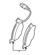 5K0698151B - Brakes: Brake Pads for Audi: A3, A3 Quattro Image