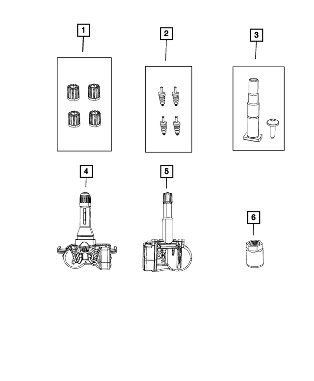 « 68494962AA –  : Tige De Soupape Trousse De Bouchon, Roue De Secours pour Mopar Image »