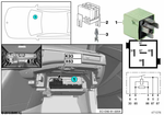 61368373700 - Vehicle Electrical System: Relay, Make Contact, White Green for BMW Image