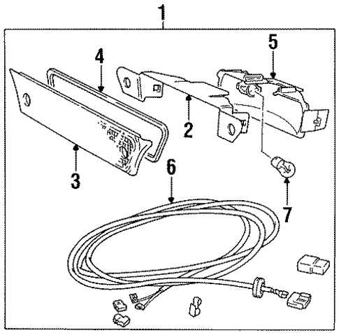 High Mounted Stop Lamp for 1997 Volvo 960 #1