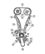 4884587AB - 2.4L Gas; Engine: Engine Timing Chain &amp; Gear Kit for Mopar Image image