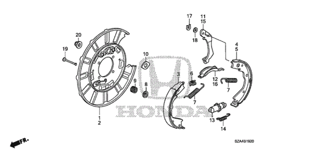 Parking Brake Shoe for 2010 Honda Pilot #0