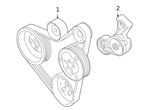 Belts & Pulleys for 2004 Volkswagen Beetle #0