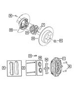 5175109AA - Brakes: Disc Brake Caliper Assembly, Left for Mopar Image