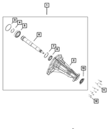68040726AA - 68RFE; 6-Speed; Automatic Transmission: Transmission Rear Extension Housing for Mopar Image image