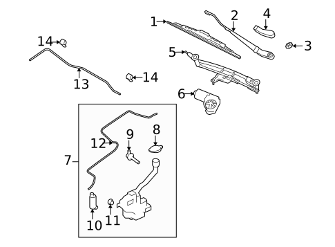 Wiper & Washer Components for 2009 Mercury Sable #0