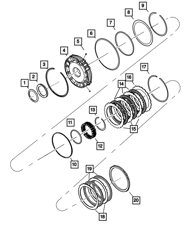 68263853AA - Automatic Transmission Multi-Speed: Transmission 2nd And 4th Clutch Piston Retainer for Mopar Image