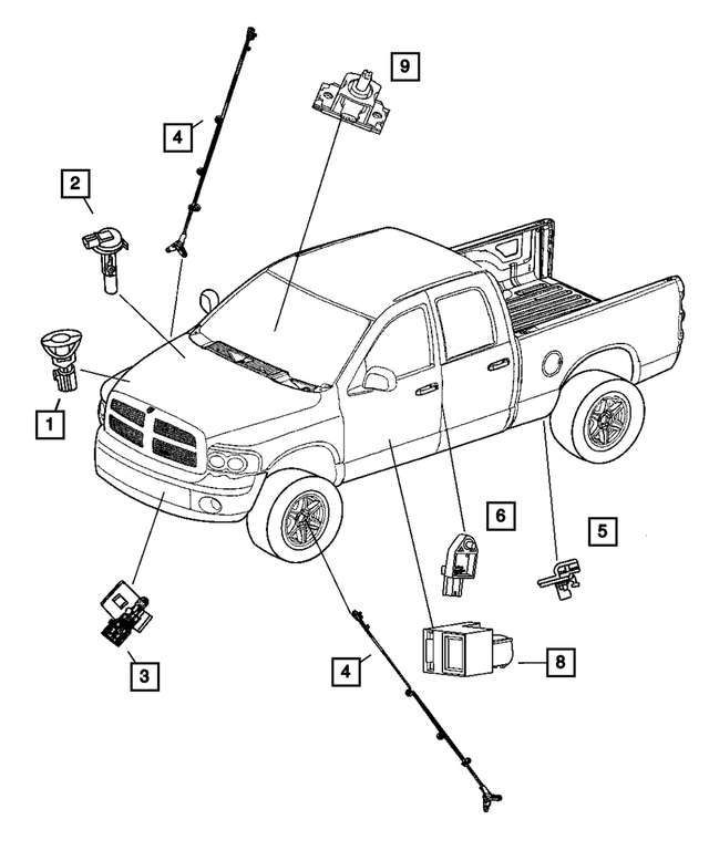 56043167AB - Electrical: Side Airbag Impact Sensor for Mopar Image