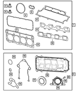 5170961AA - Engine 6.1L Eight Cylinder [ESF]: Engine Upper Gasket Package for Mopar Image