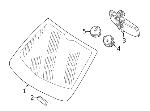 Glass - Windshield for 2019 Smart EQ fortwo #0