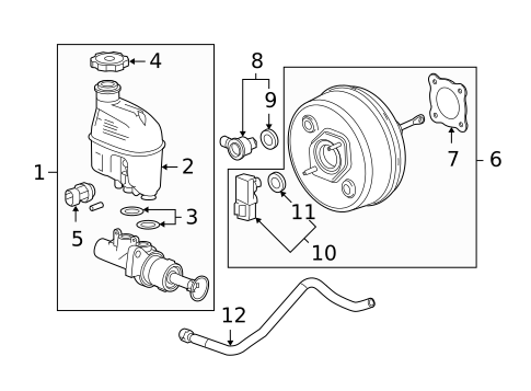 Master Cylinder - Components On Dash Panel for 2014 Chevrolet Camaro #11