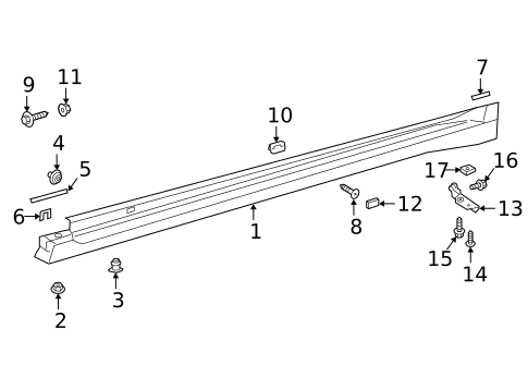 Exterior Trim - Pillars for 2020 Lexus ES300h #0