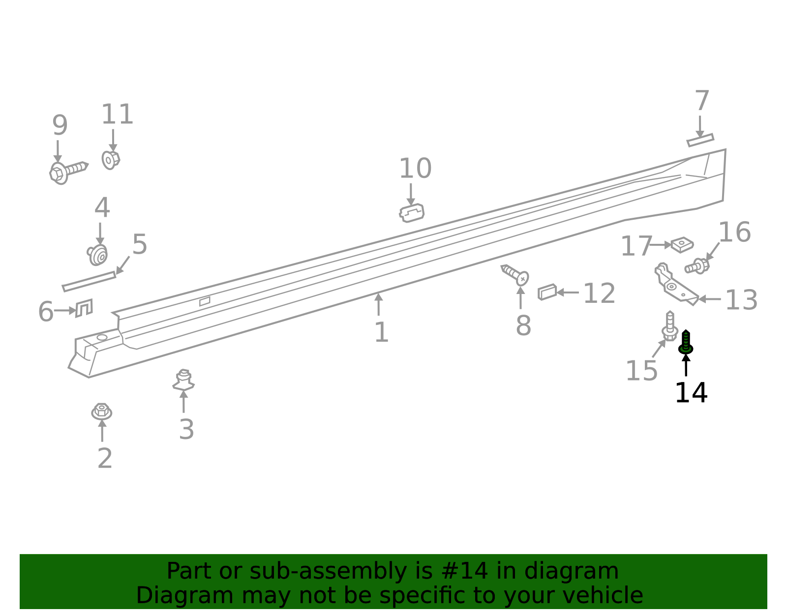 75867-06030 - Rocker Panel Molding Clip 2013-2025 Lexus | Longo
