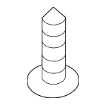 7586706030 - Body: Rocker Molding Clip for Lexus: CT200h, ES250, ES300h, ES350, IS250, IS300, IS350, IS500, LC500, LC500h, NX200t, NX300, NX300h, RC F, RC200t, RC300, RC350, RX350, RX350h, RX450h, RX450h+, RX500h, TX350, TX500h, TX550h+ Image